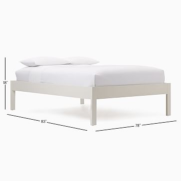 Tall Simple Bed Frame, Twin, White - Image 3