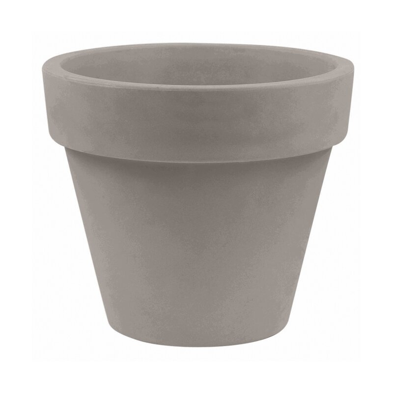 Vondom Maceta Resin Pot Planter Color: Taupe, Size: 13.75" H x 15.75" W x 15.75" D - Image 0