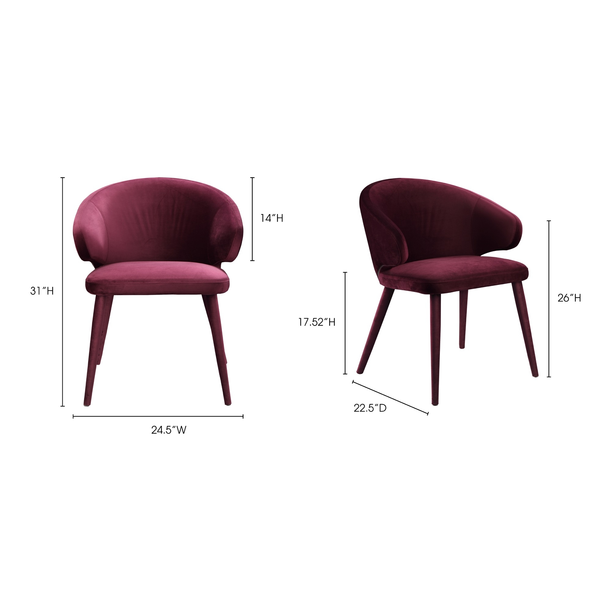 Stewart Dining Chair Purple - Image 10