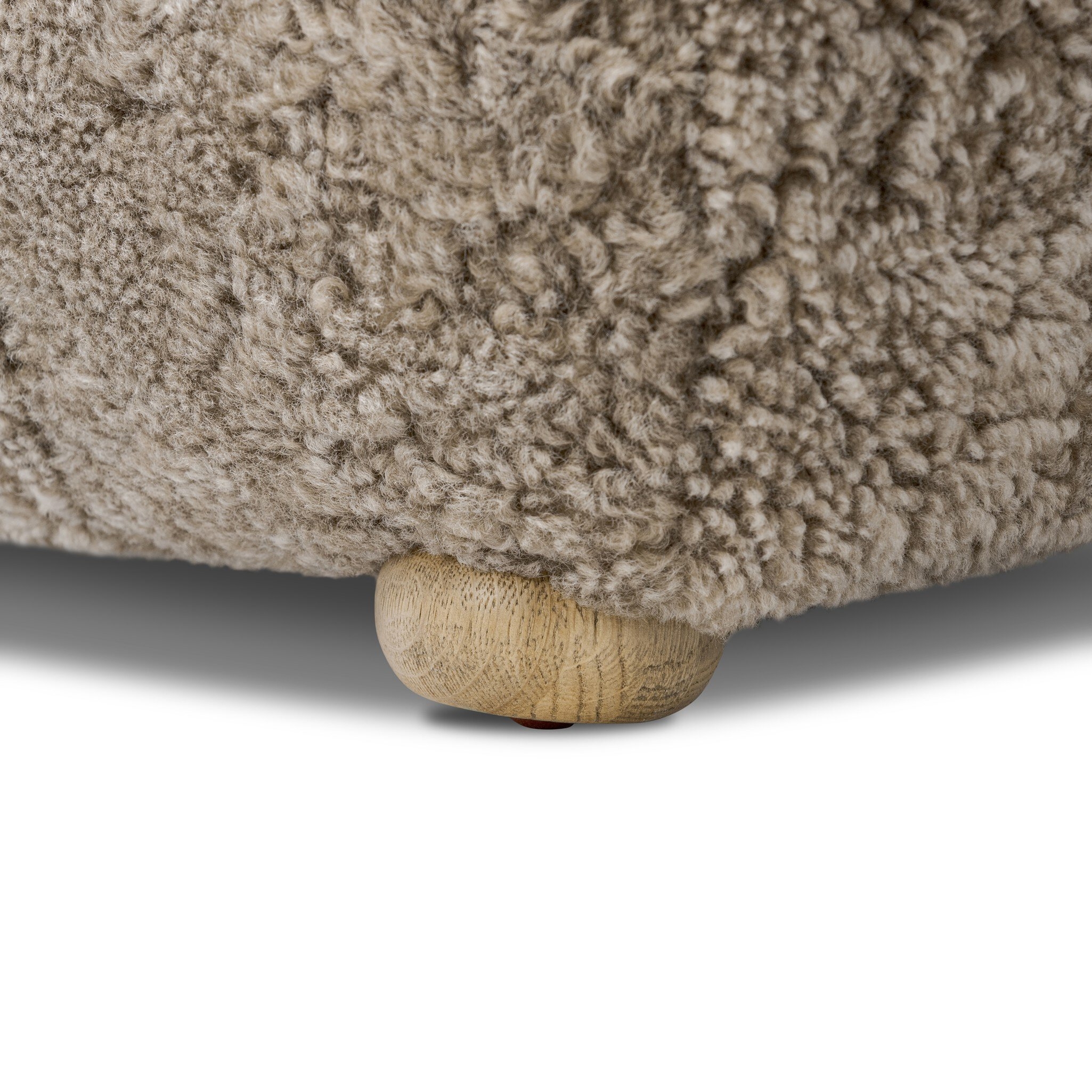 Oslo Ottoman - Taupe Shearling by Amber Lewis x Four Hands - Image 8