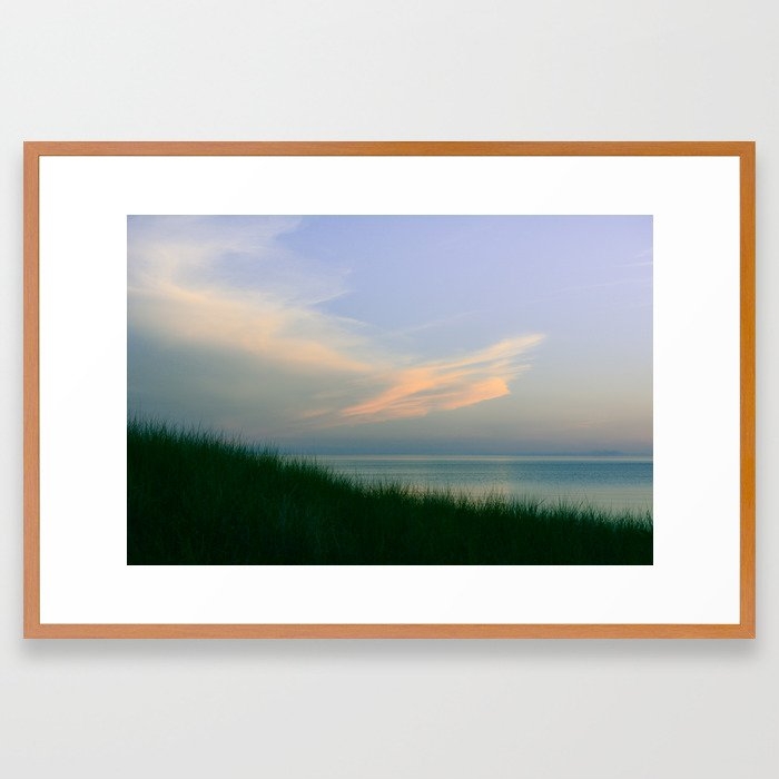 Poetic Evening At The Beach Framed Art Print by Olivia Joy St.claire - Cozy Home Decor, - Conservation Pecan - LARGE (Gallery)-26x38 - Image 0