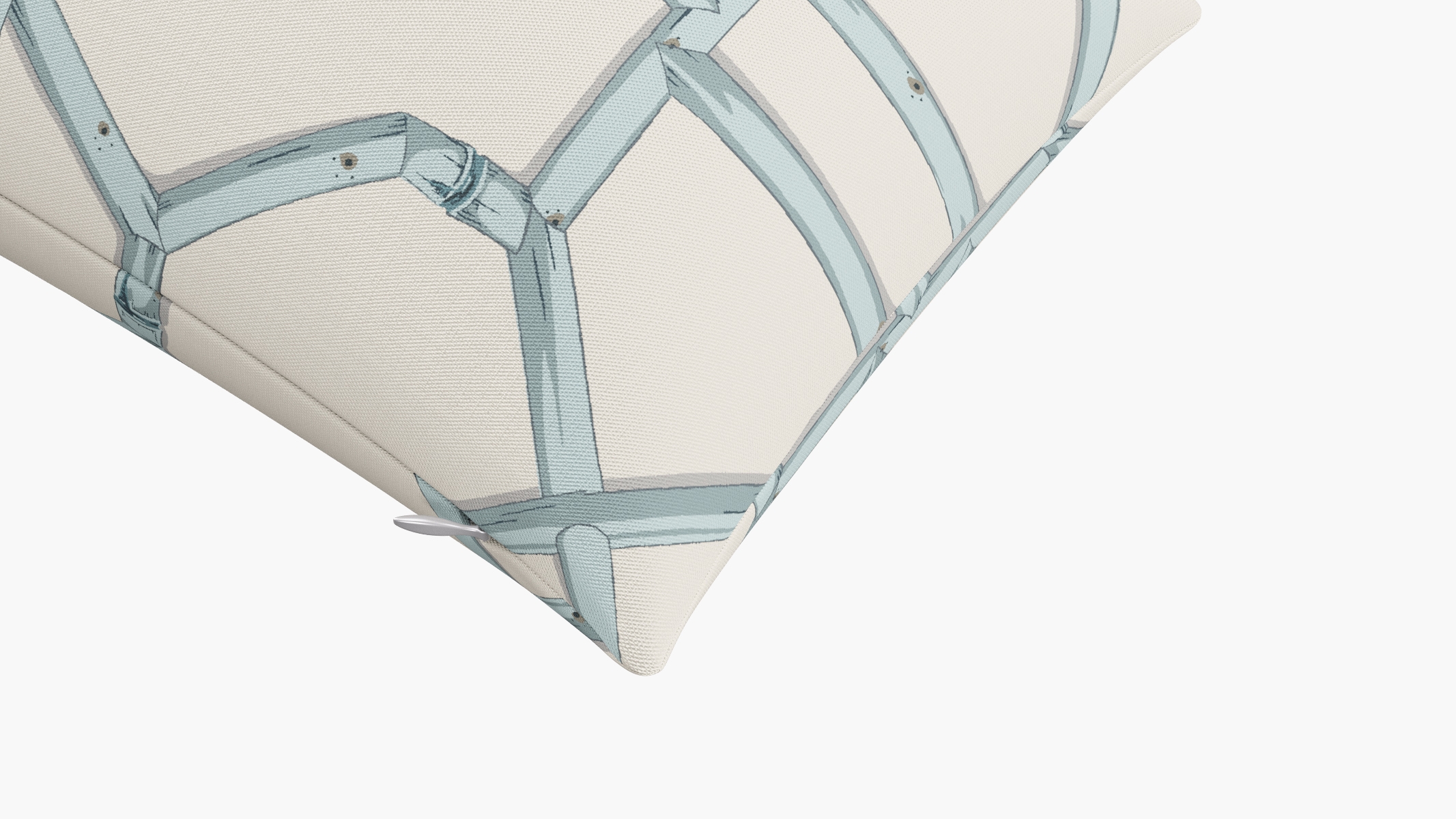 Throw Pillow 14" x 30", Blue Baldwin Bamboo, 14" x 30" - Image 1