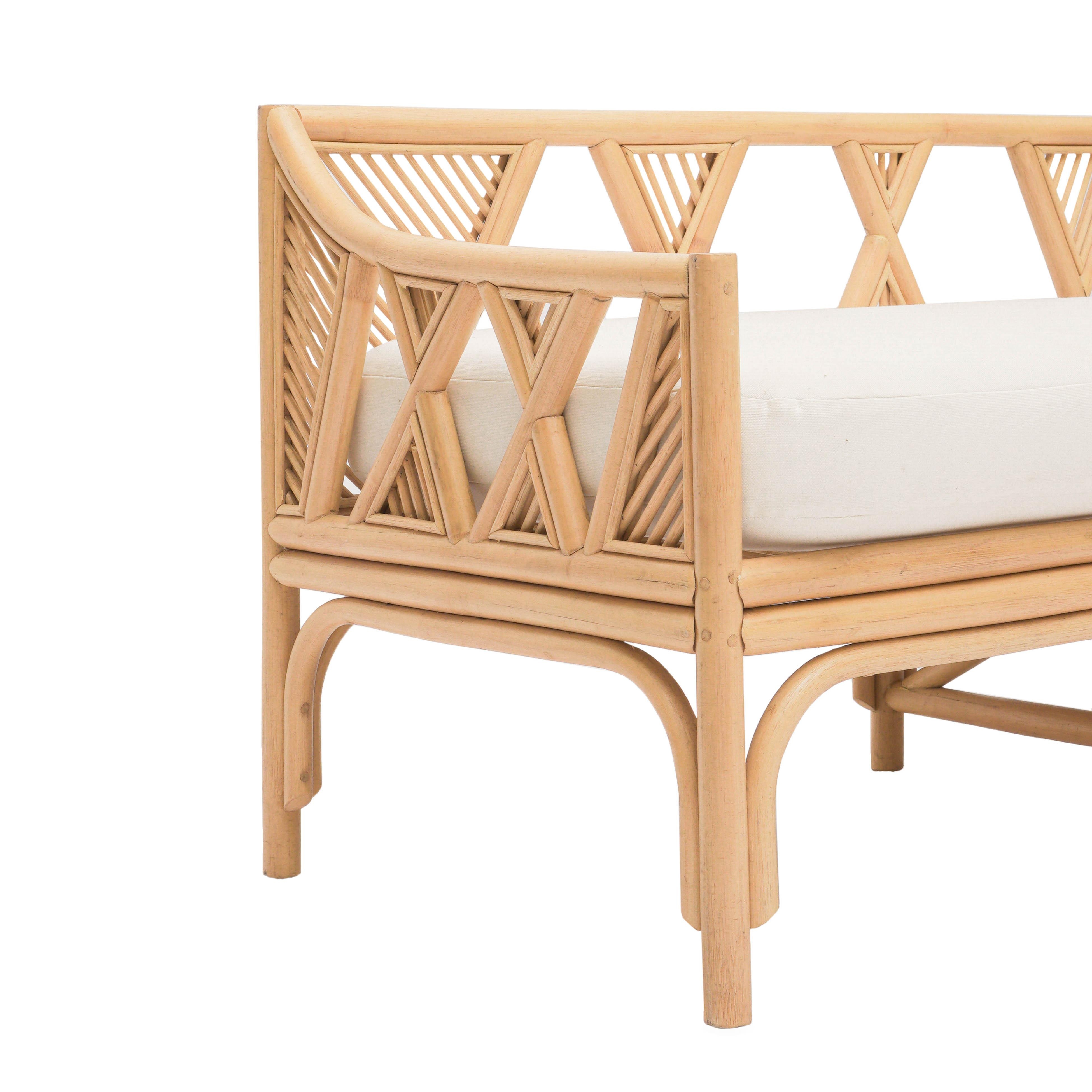 Jayla Natural Rattan Bench - Image 3