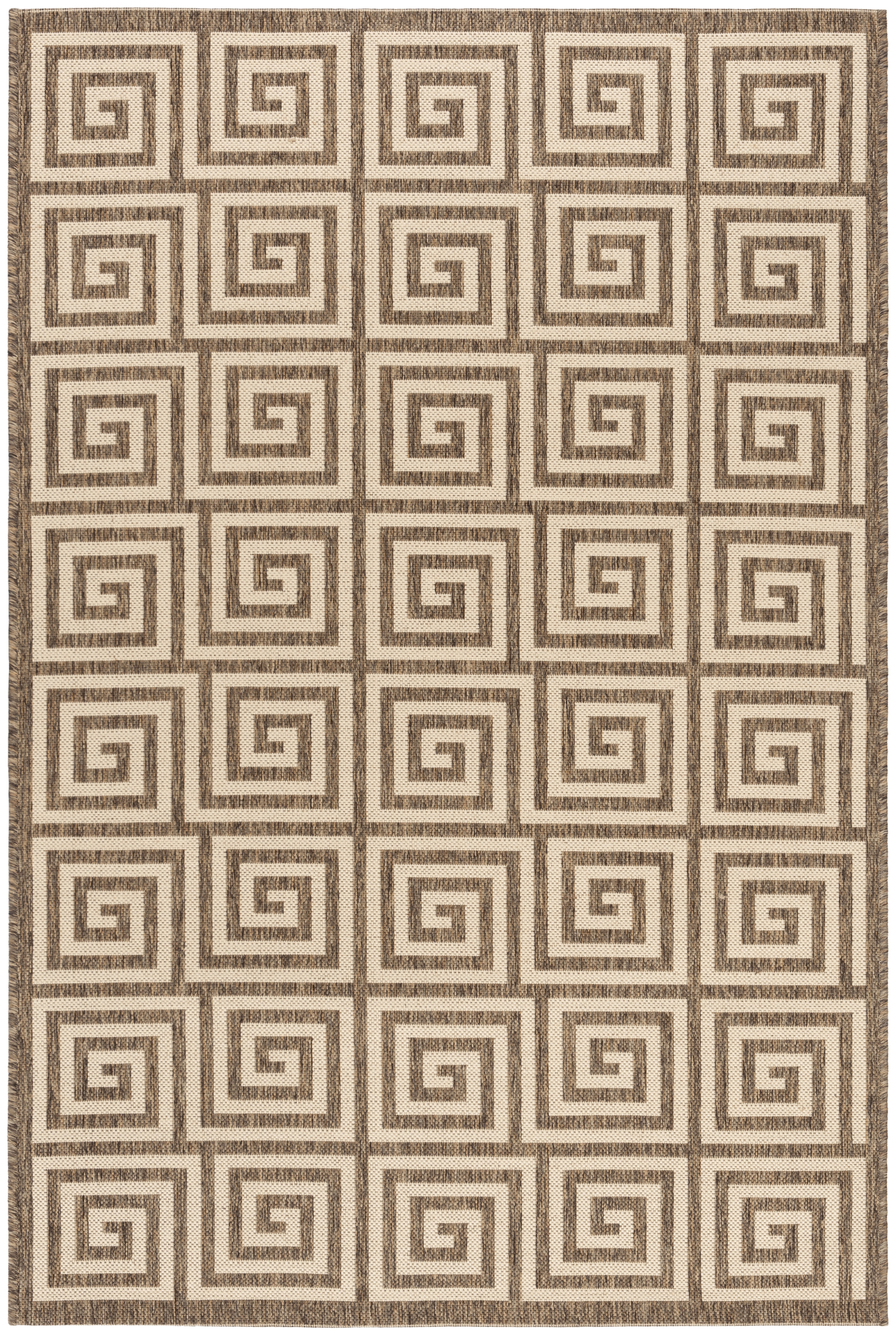 Arlo Home Indoor/Outdoor Woven Area Rug, LND129C, Cream/Beige,  4' X 6' - Image 0