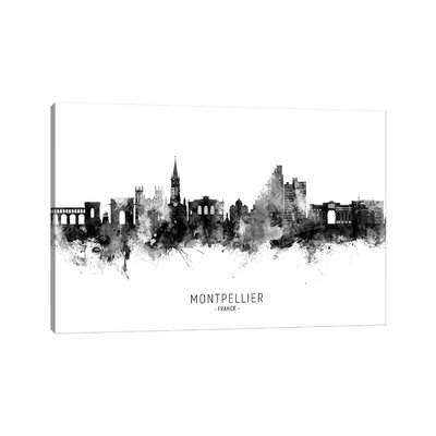 Montpellier France Skyline Name BW-MTO2842 - Image 0