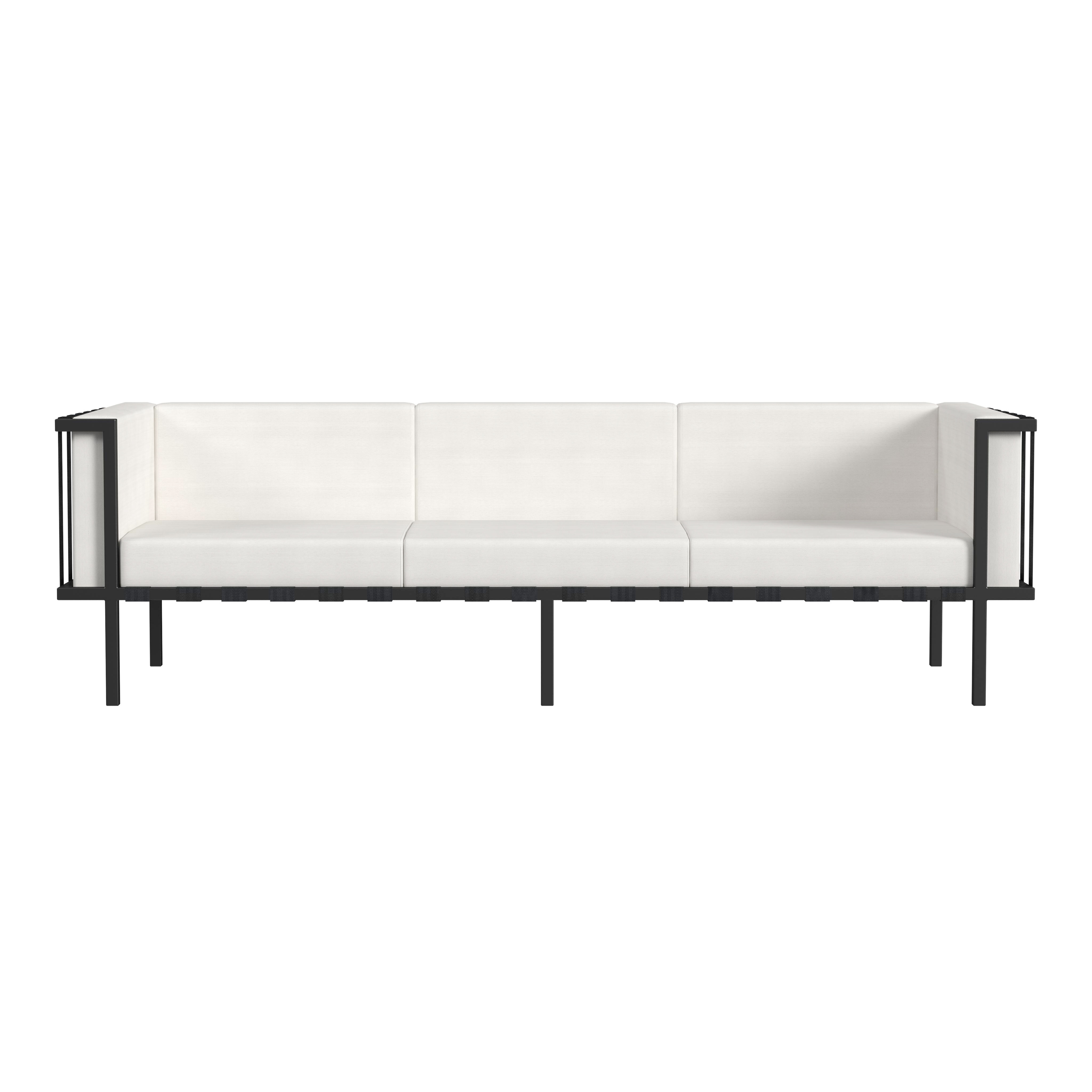 Norway Black Outdoor Sofa - Image 3