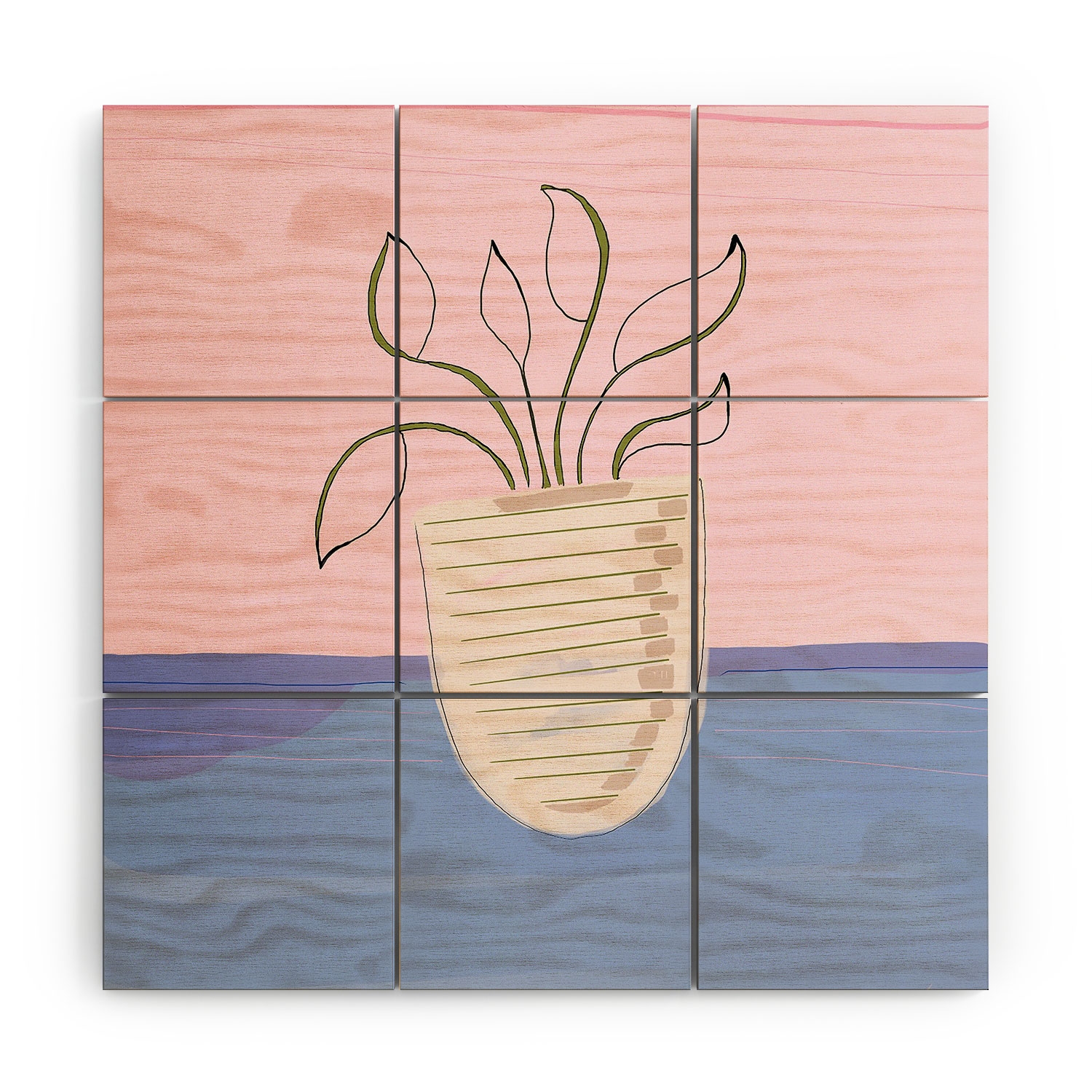 Sprout by Laura Fedorowicz - Wood Wall Mural3' X 3' (Nine 12" Wood Squares) - Image 0