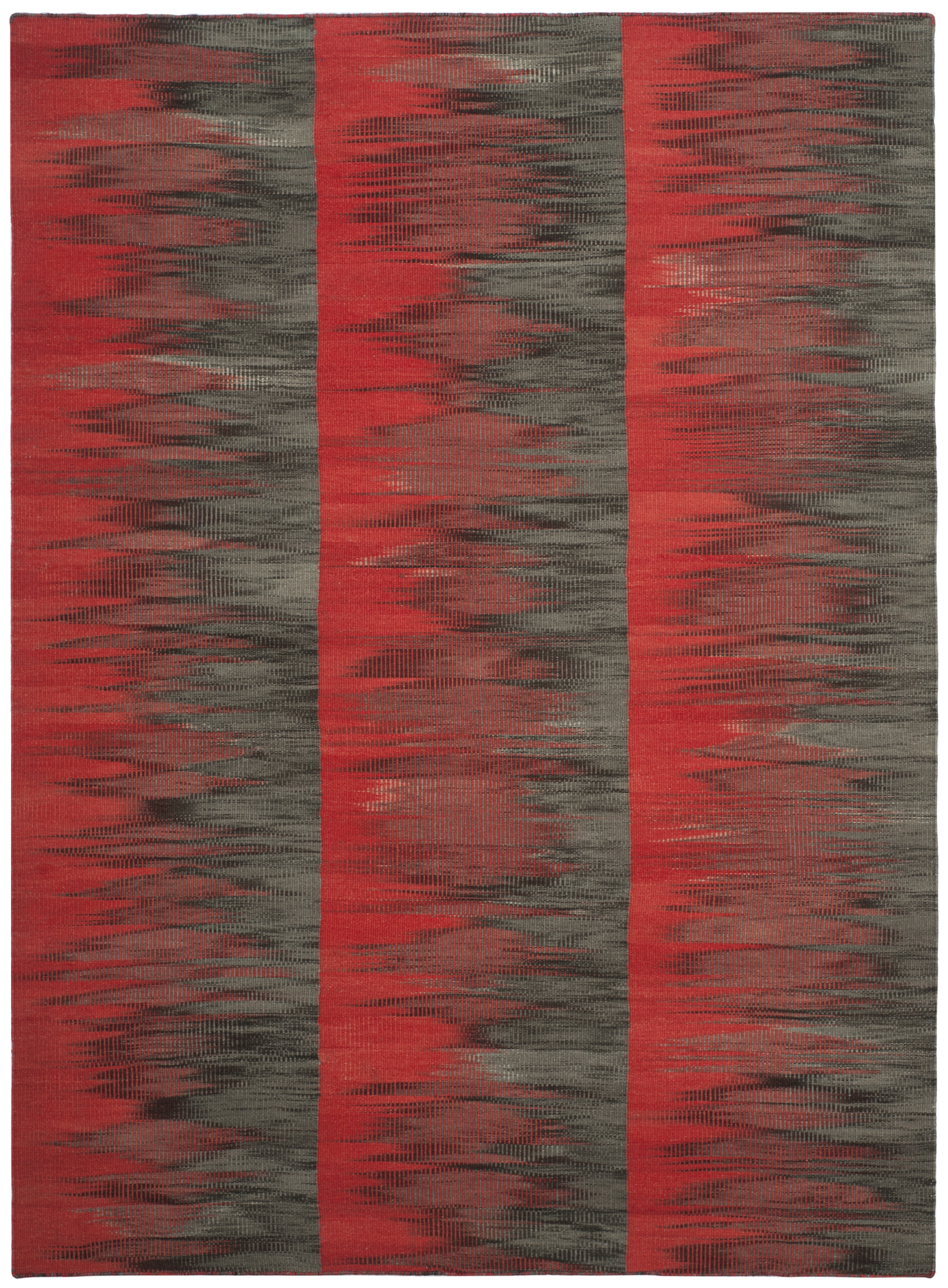 Arlo Home Hand Woven Area Rug, KLM819C, Red/Charcoal,  5' X 8' - Image 0