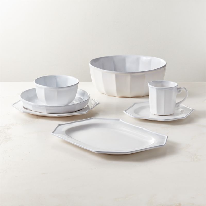 Cremieux White Ceramic Paneled Soup Bowl Set of 6 by goop - Image 1
