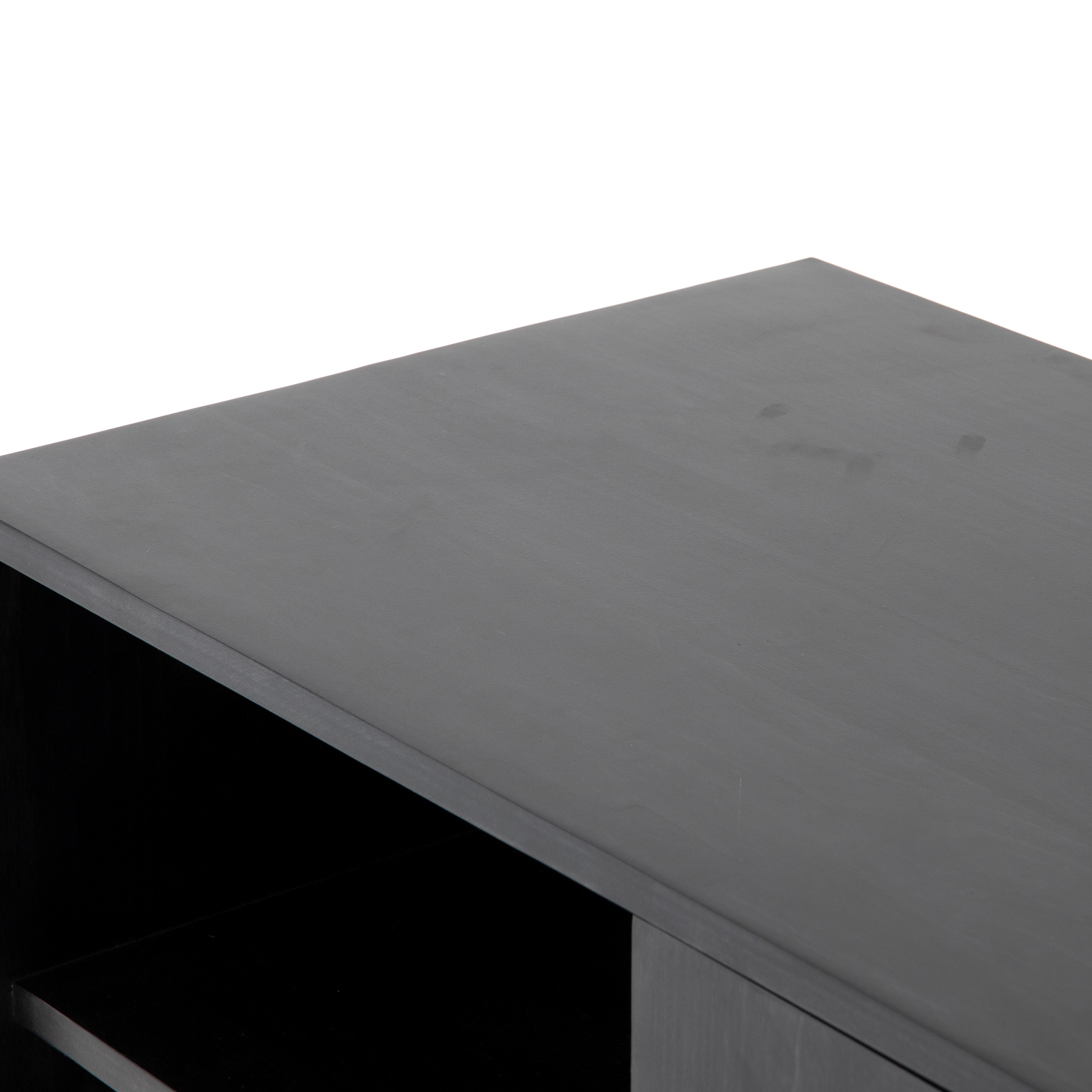 Trey Media Console-Black Wash Poplar - Image 10