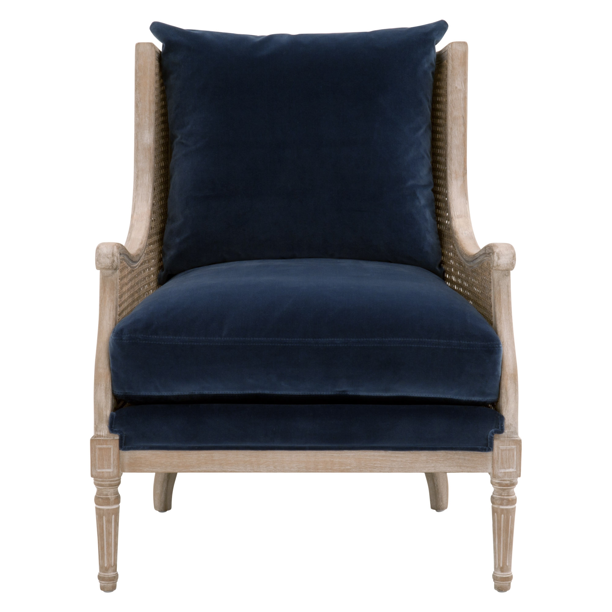 Churchill Club Chair, Denim Velvet - Image 0