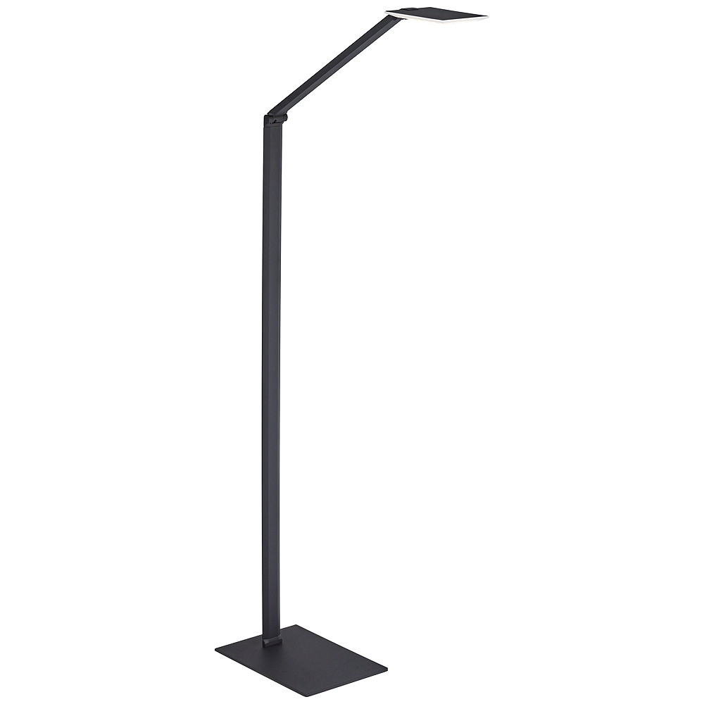Possini Euro Rayven Adjustable Black LED Task Floor Lamp - Image 0