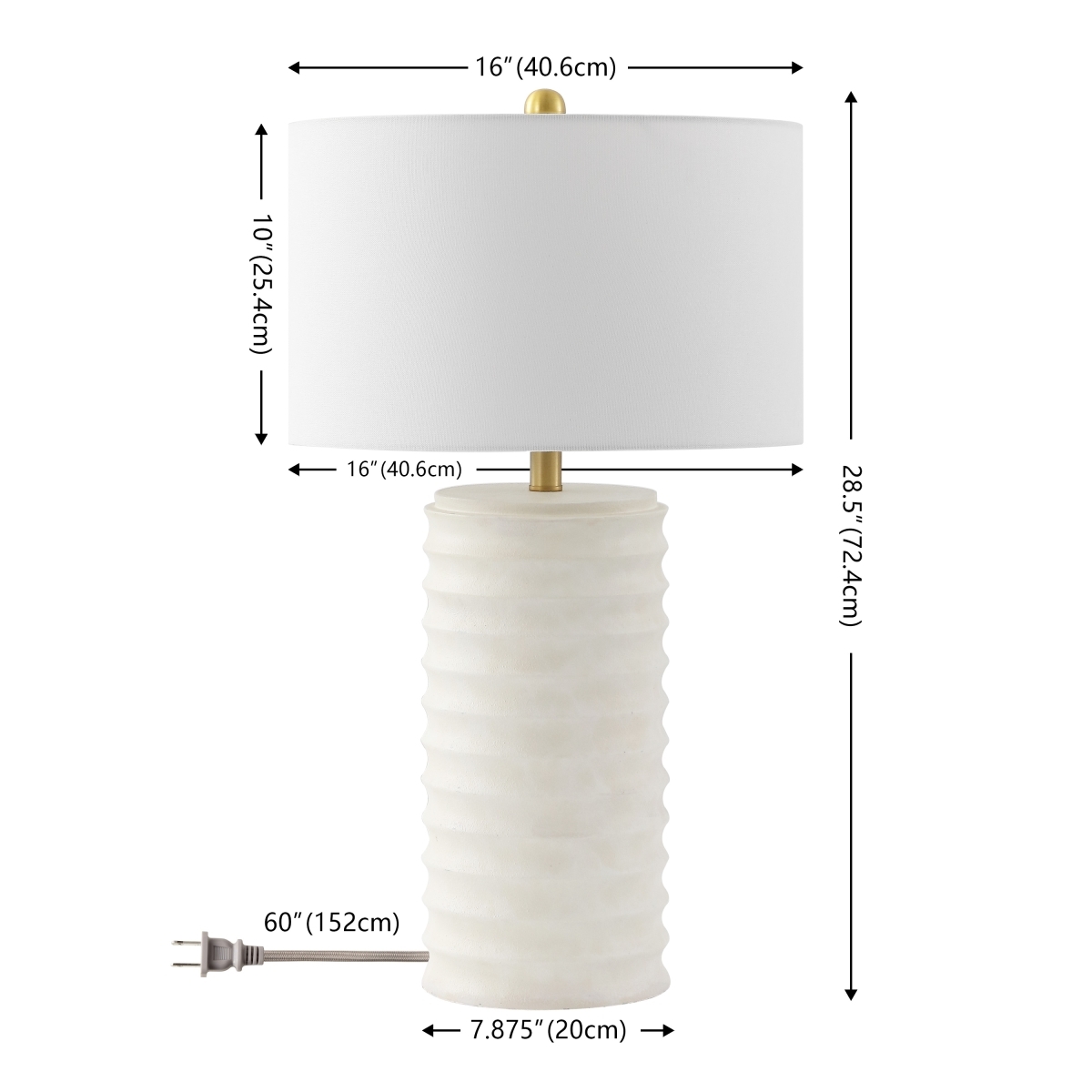 Melina Table Lamp - Bone - Image 4