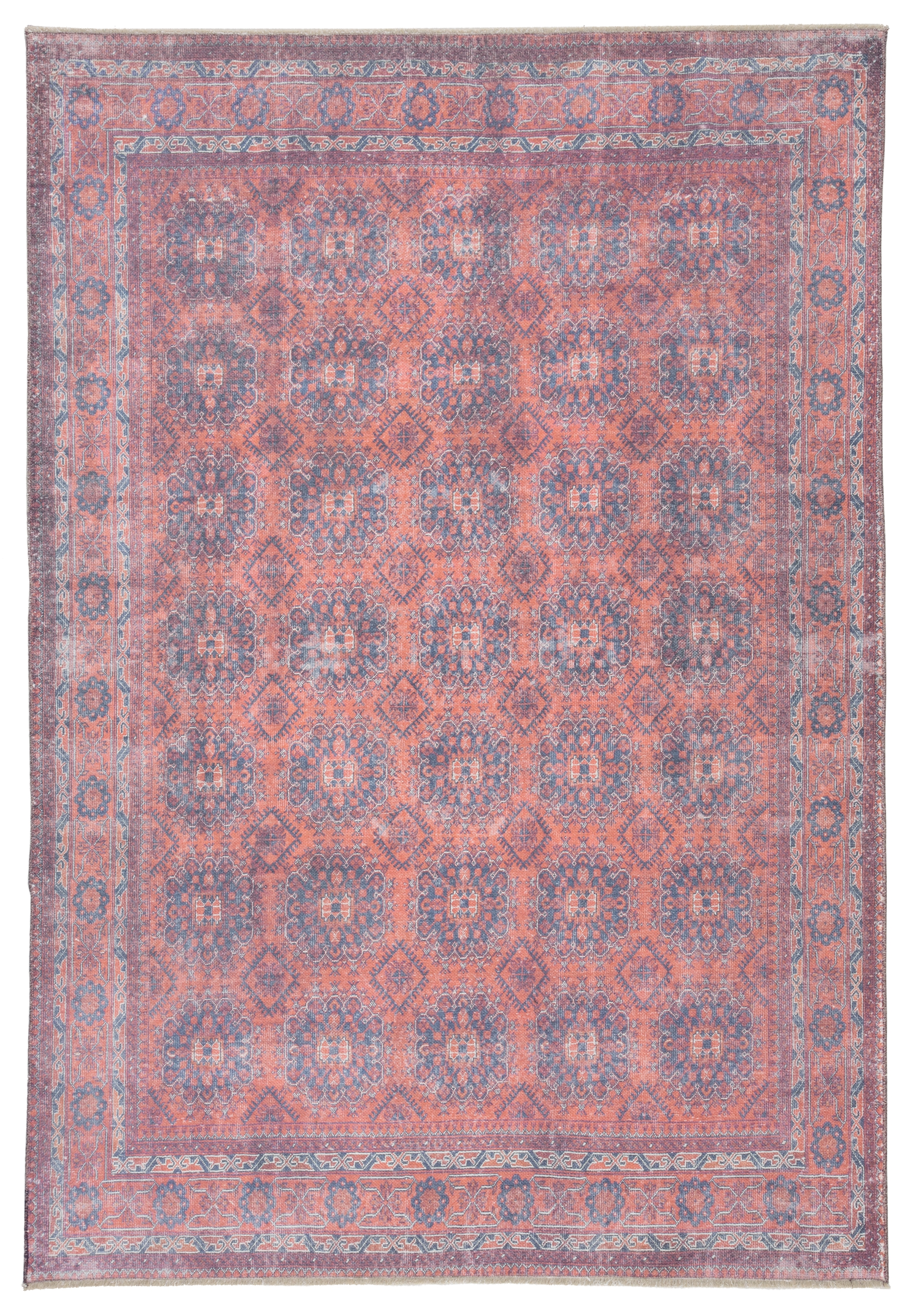 Shelta Oriental Blue/ Red Area Rug (8'10"X11'9") - Image 0