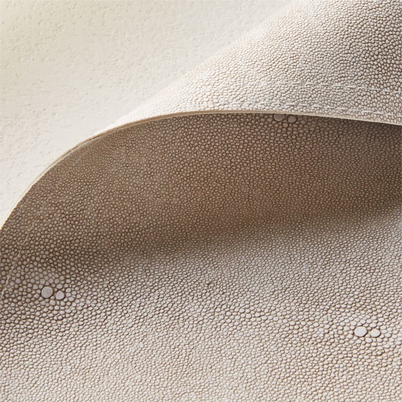 Oat Faux Shagreen Leather Placemat - Image 3
