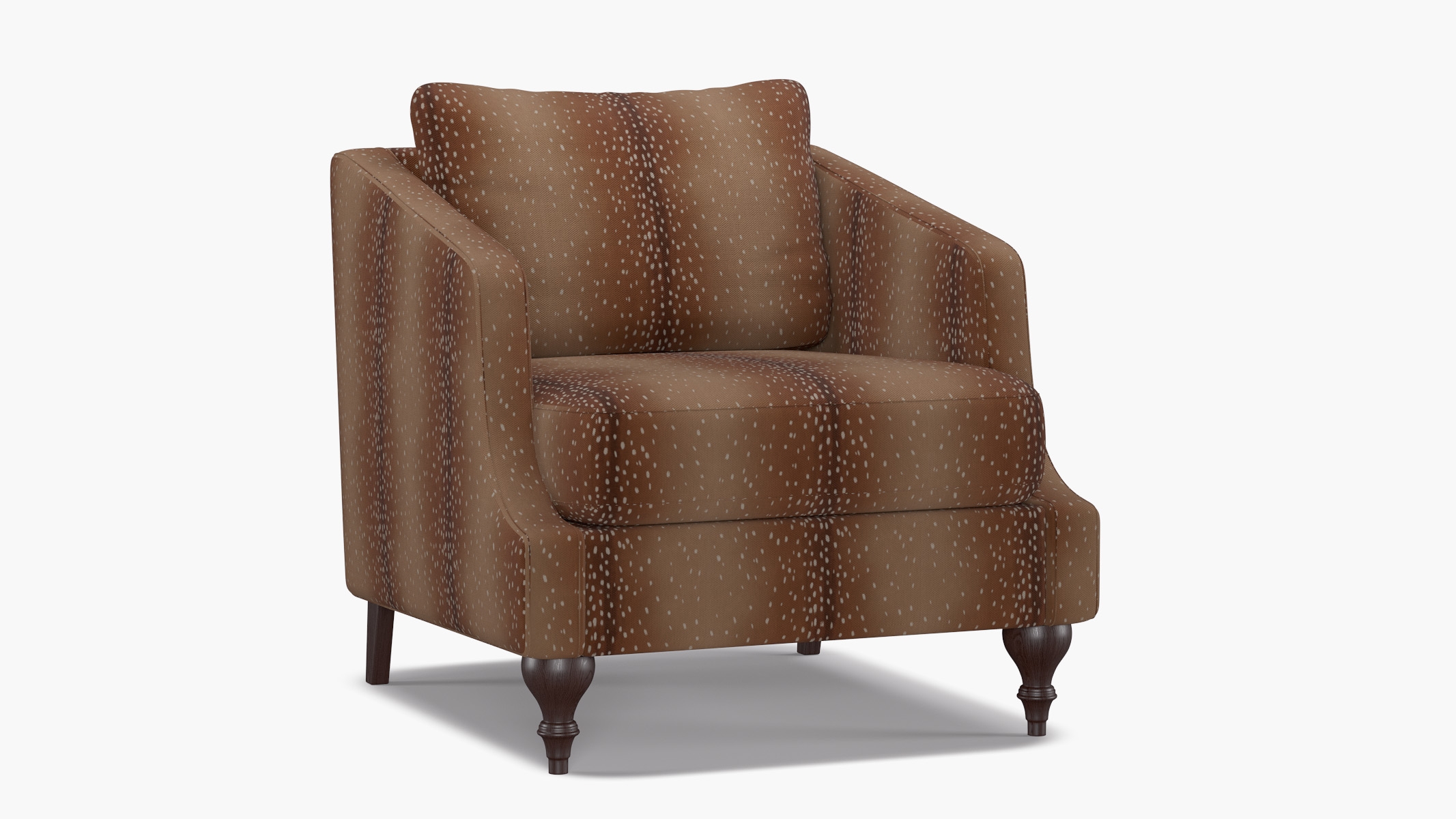 Slope Arm Chair, Antelope, Espresso Turned Wood Leg - Image 1