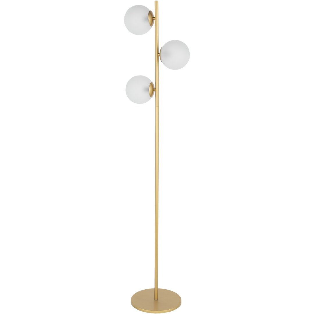 "Surya Jacoby Modern Gold Floor Lamp" - Image 0