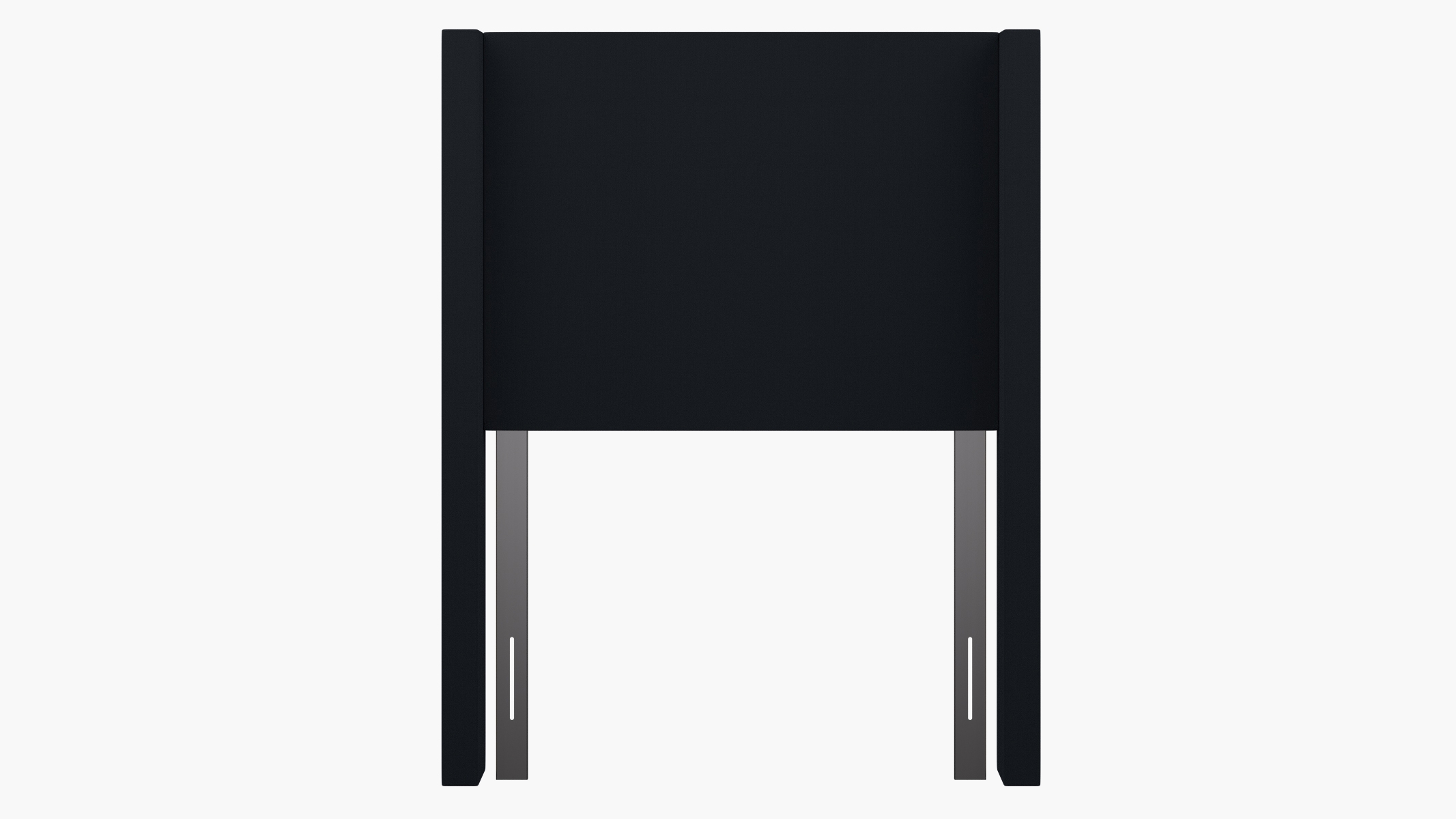 Modern Wingback Headboard, Navy Everyday Linen, Twin - Image 1