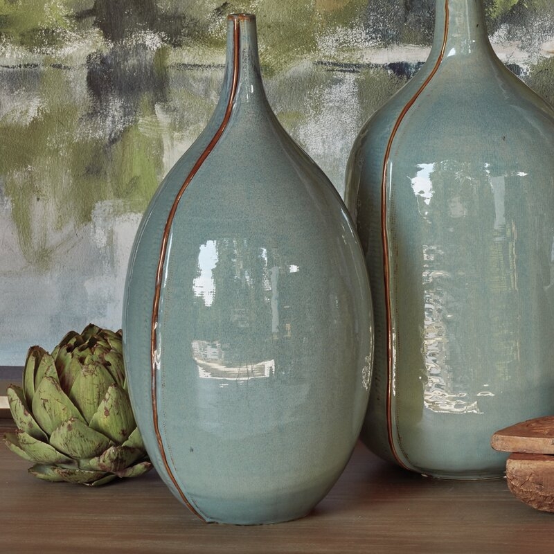 Studio A Home Milo Vase in Blue - Medimum - Image 0
