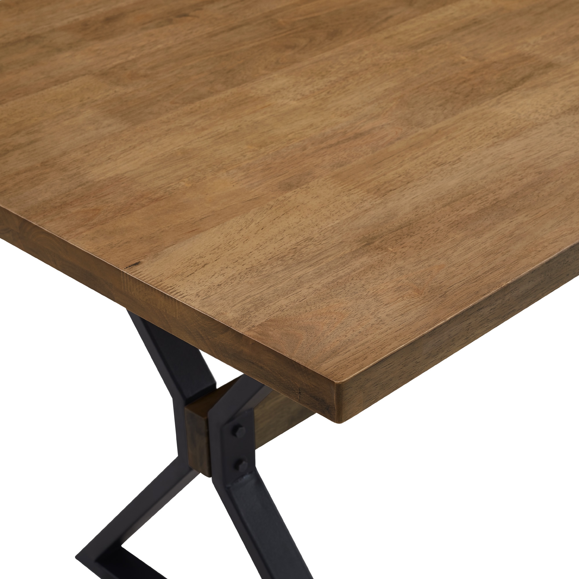 Amherst 72" X Leg Dining Table - Rustic Oak - Image 6