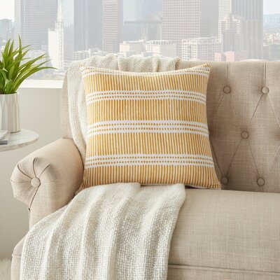 Alisson Cotton Striped Throw Pillow - Image 0