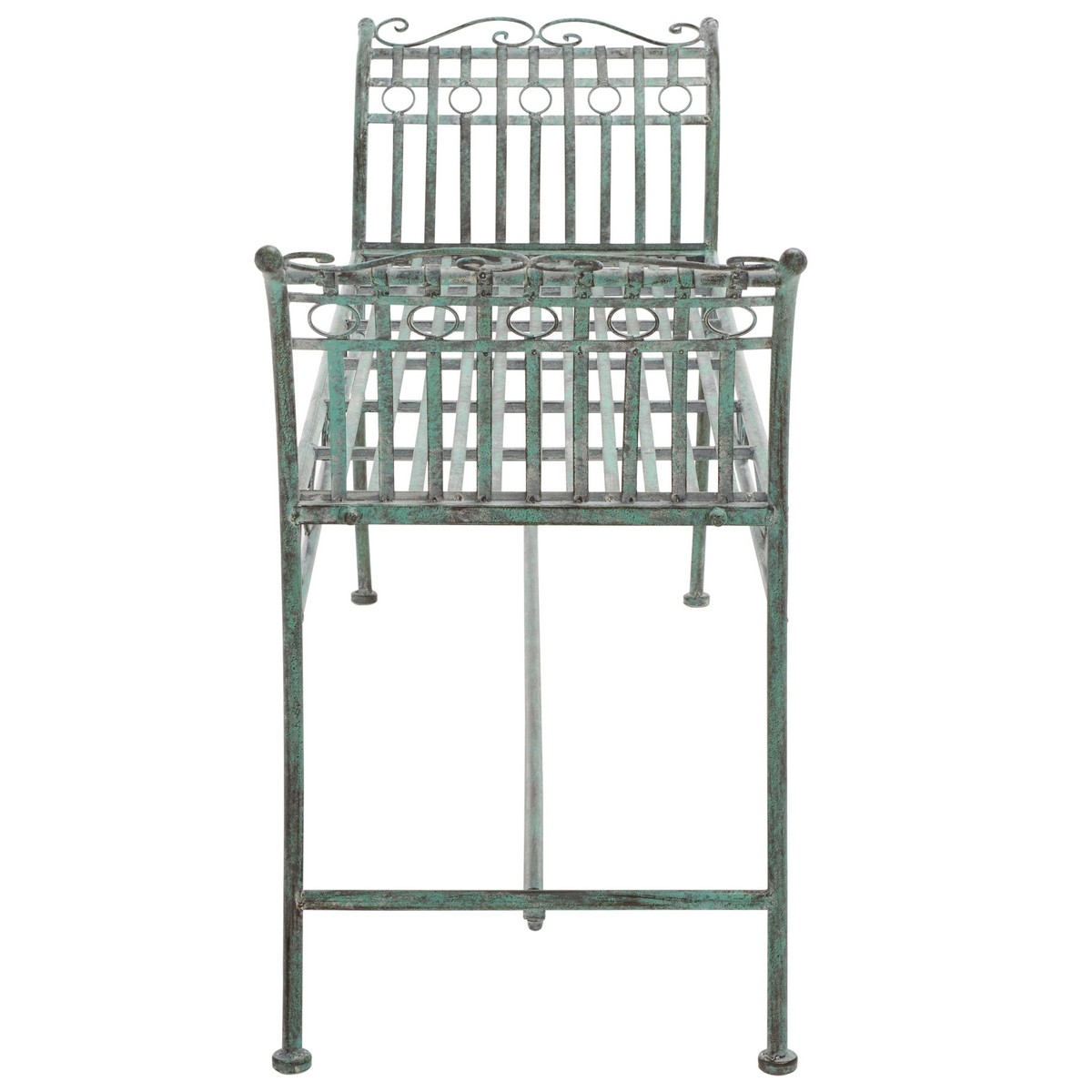 Hadley Bench - Antique Dark Green - Safavieh - Image 4