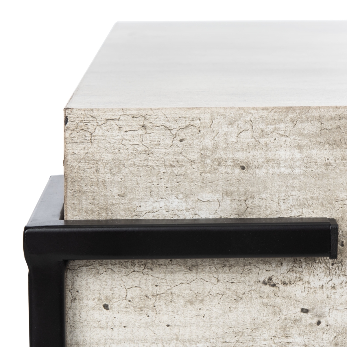 Eli Square Coffee Table - Light Grey / Black - Safavieh - Image 2