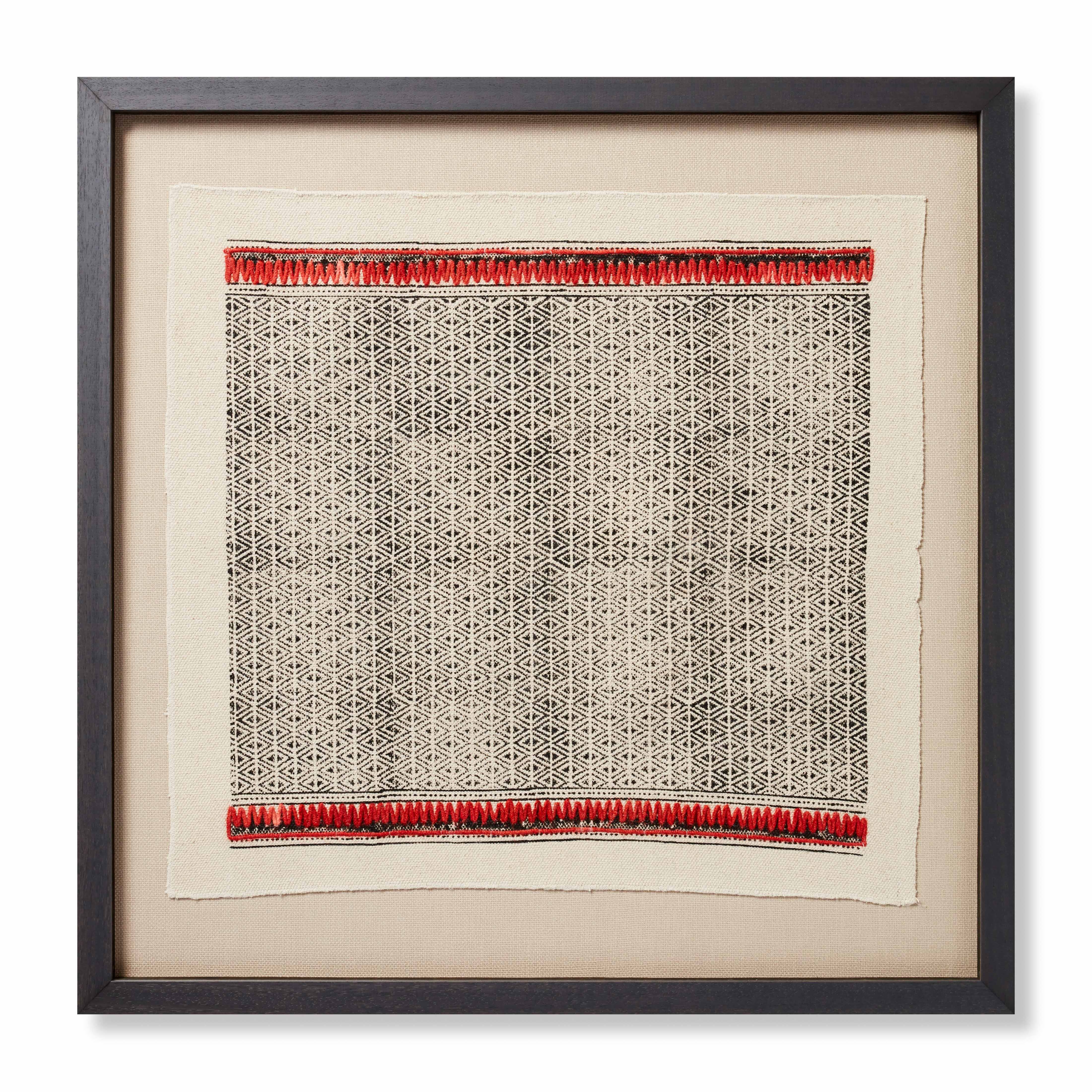 WOOD FRAME GANGE RED / BLACK 3'-4" x 3'-4" WALL ART - Image 0