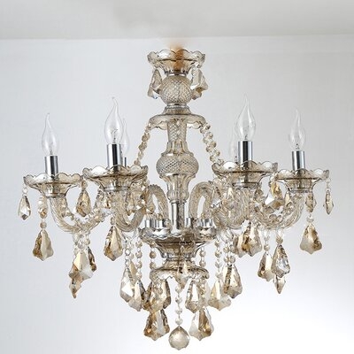 Crystal Led Chandelier With Candle Bases - Image 0