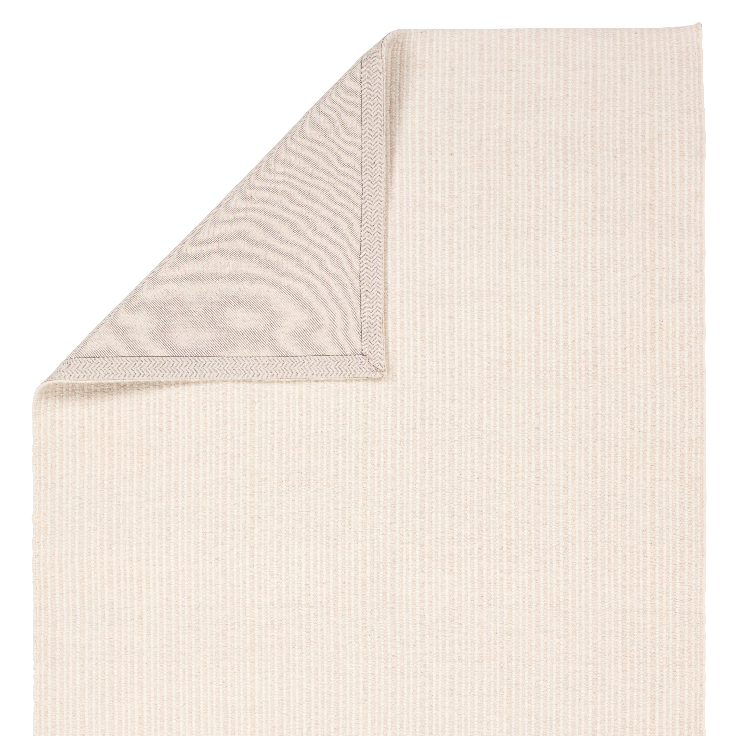 Jeston NAK01 Handmade Stripes Ivory and White Area Rug (7'9"x9'9") - Image 2