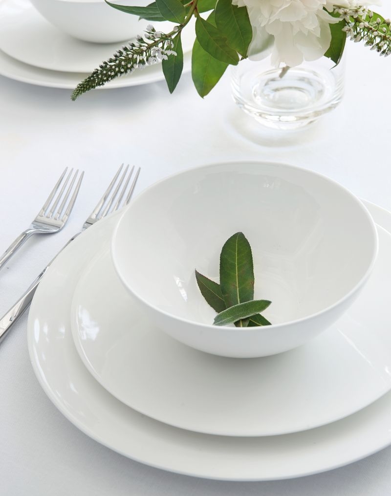 Bennett White Bone China Salad Plate - Image 1
