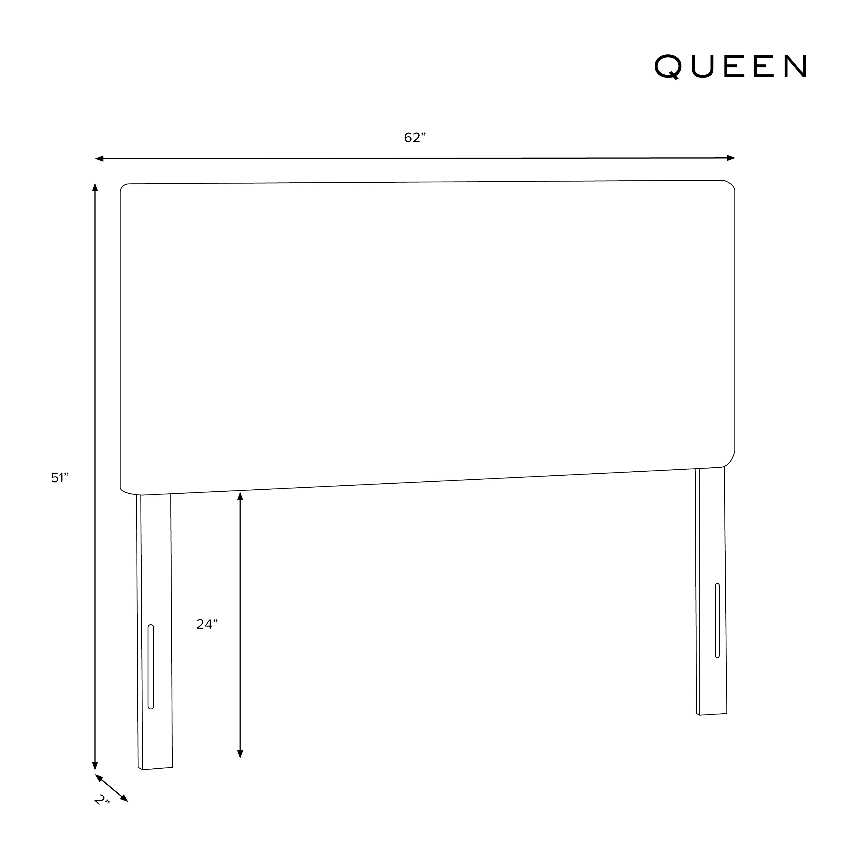 Queen Kimball Headboard, Pewter Nailheads - Image 5