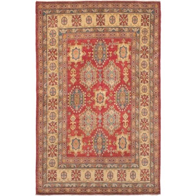 One-of-a-Kind Aryanna Hand-Knotted 2010s Finest Red 6'3" x 9'9" Wool Area Rug - Image 0