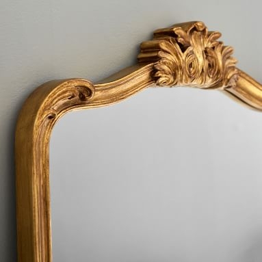 Ornate Filigree Mirror, Large, Brass - Image 2