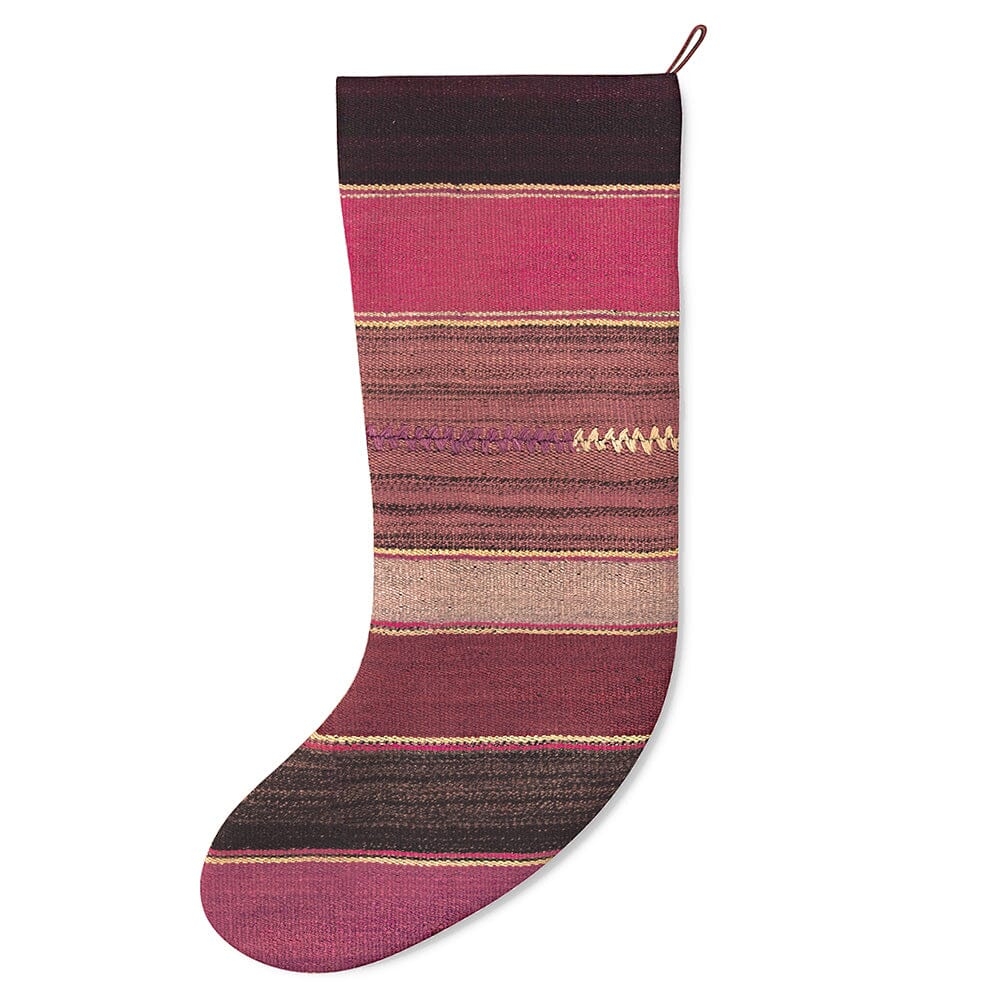 Fuchsia Frazada Stocking by St. Frank | 8. 5" W x 22" H | Cotton - Image 0