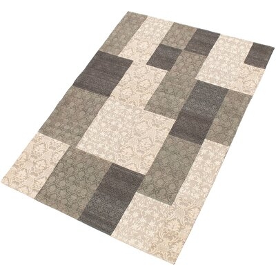 Mowgli Collage Hand-Tufted Gray/Ivory Area Rug - Image 0