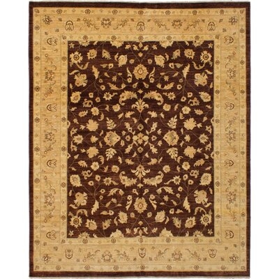 One-of-a-Kind Hayg Hand-Knotted 2010s Chobi Brown/Beige 8' x 9'10" Wool Area Rug - Image 0