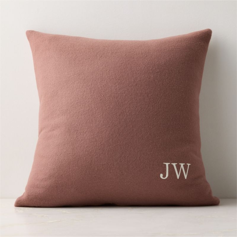 Lucy Light Mauve Merino Wool Throw Pillow Cover 20"x20" - Image 3