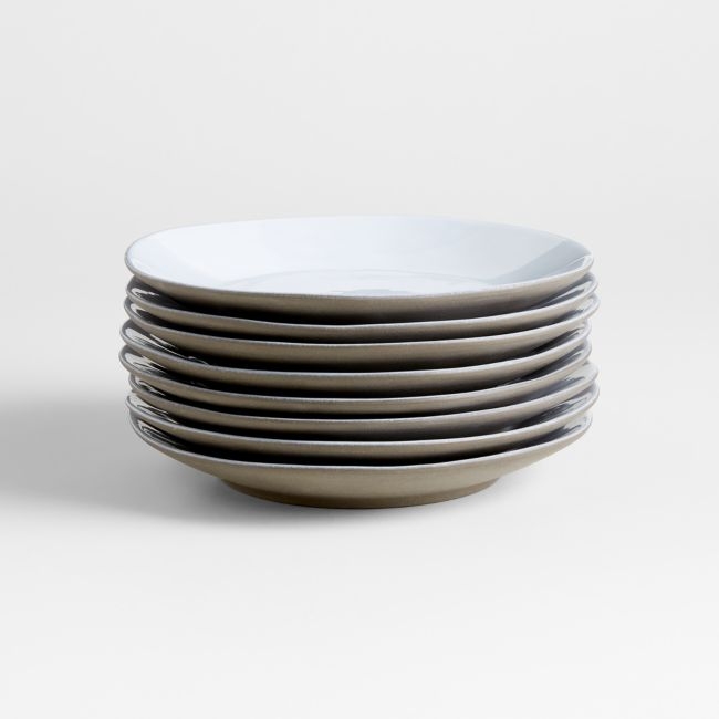 Marin White Recycled Salad Plates, Set of 8 - Image 0