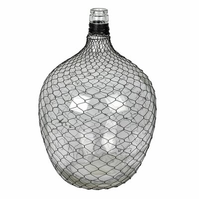 Guillory Black 20" Glass Floor Vase - Image 0