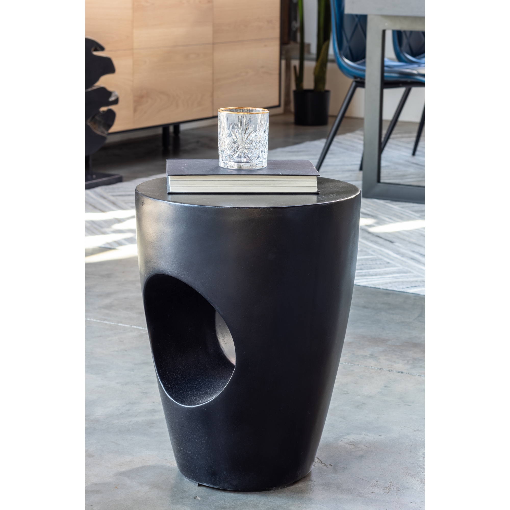 Aylard Outdoor Stool Black - Image 4