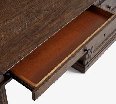 Livingston Desk &amp; Bookcase Set, Brown Wash - Image 4