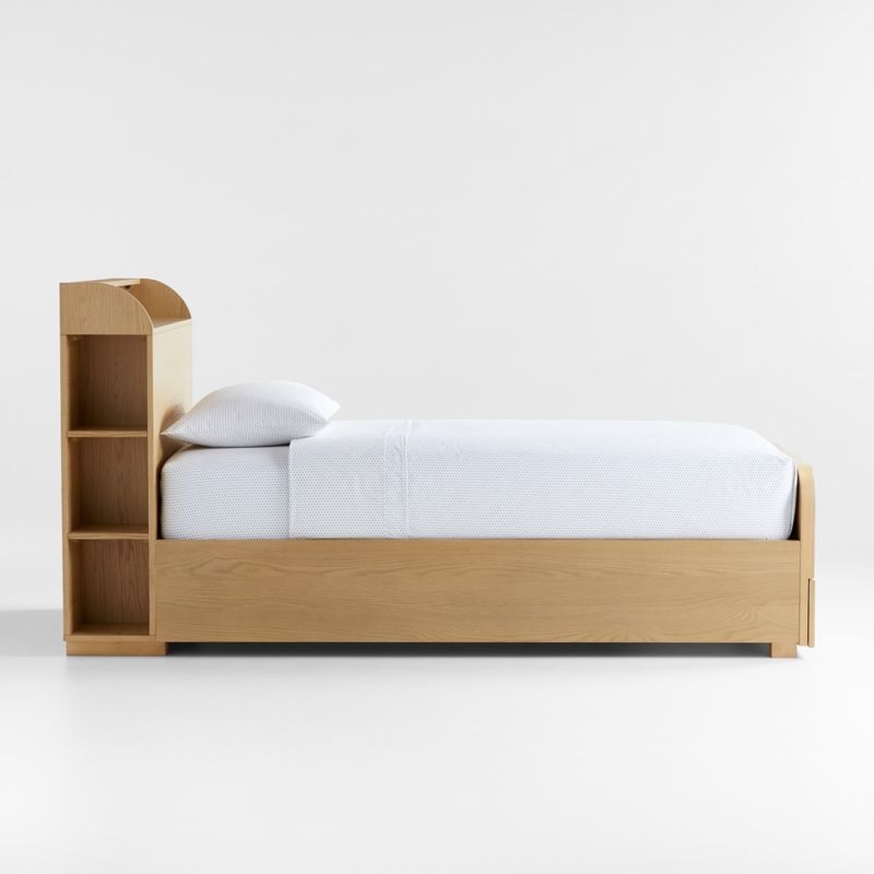 Malcolm Wood Kids Storage Bed with Shelves - Image 3