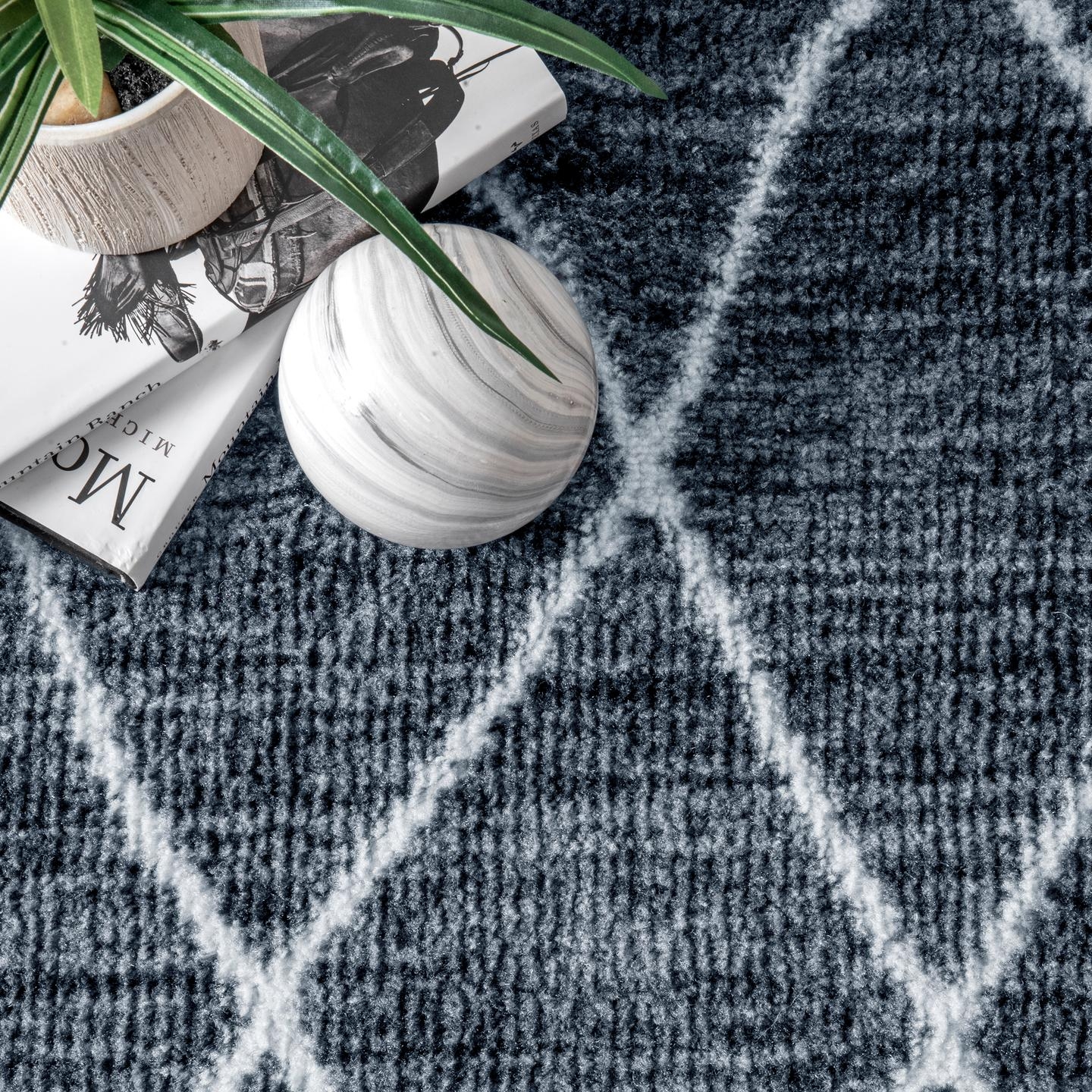Krystal Trellis Tassel Rug Area Rug - Image 5