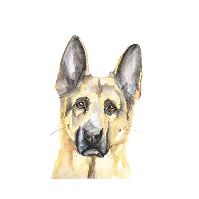 German Shepherd by Allison Gray - Gallery-Wrapped Canvas Giclée - Image 0