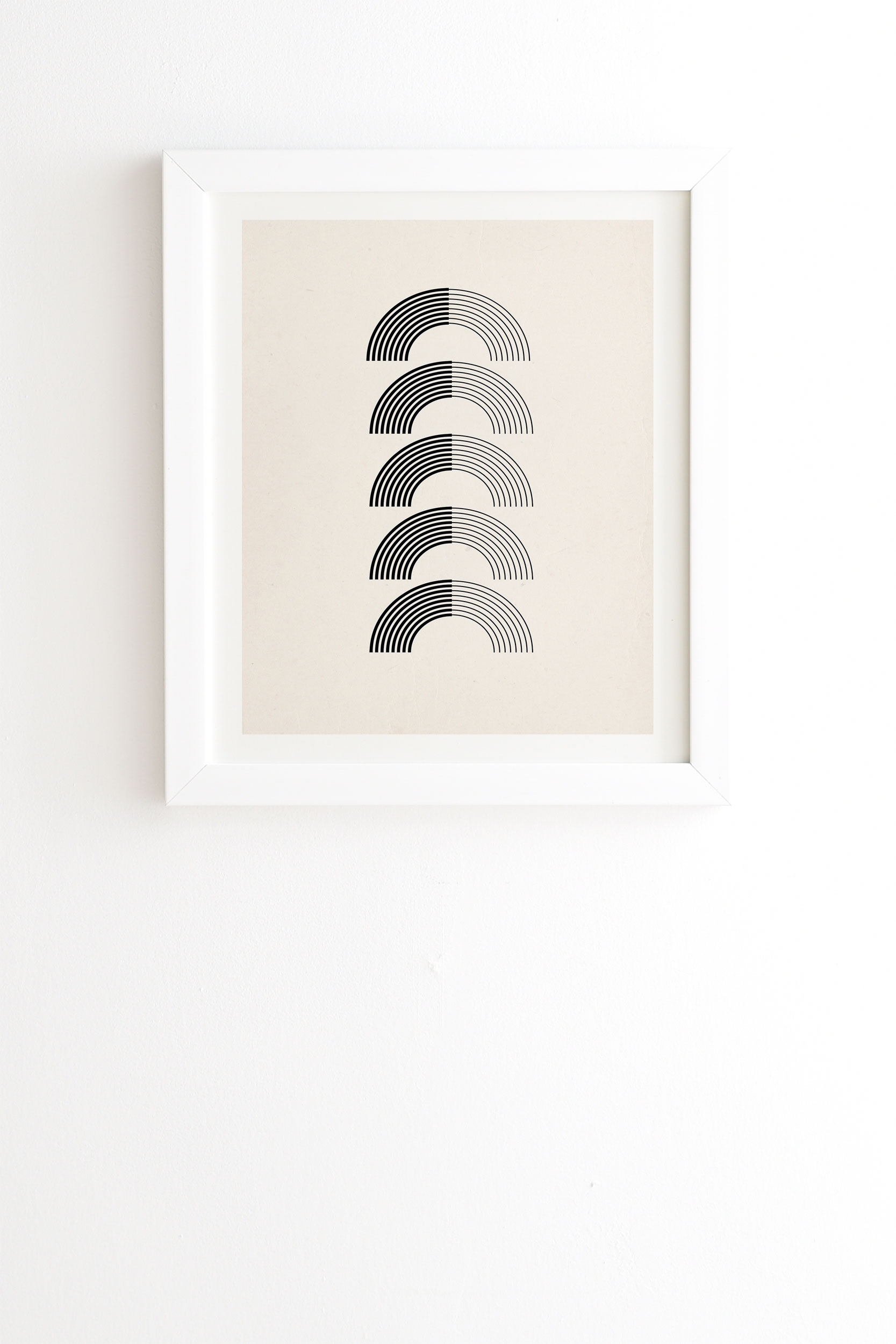 Black Rainbows by Rose Beck - Framed Wall Art Basic White 11" x 13" - Image 0