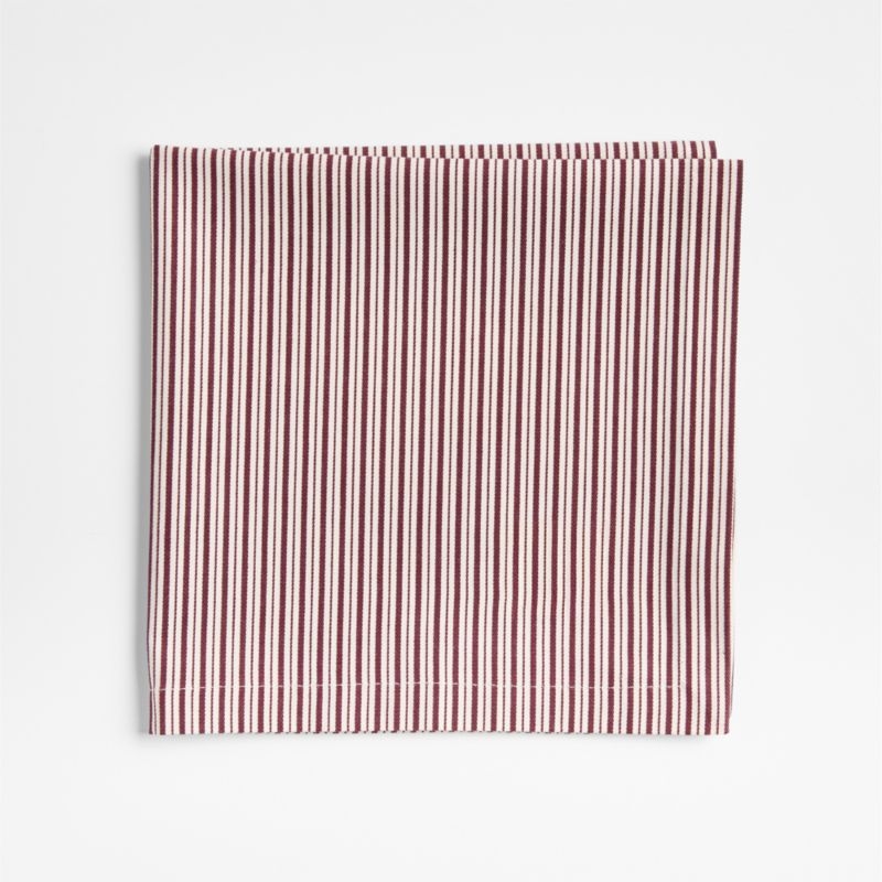 Aspen Striped Organic Cotton Dinner Napkin, Set of 4 - Image 1