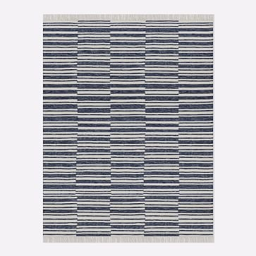 Stacked Stripes Rug, Midnight, 8'x10' - Image 4