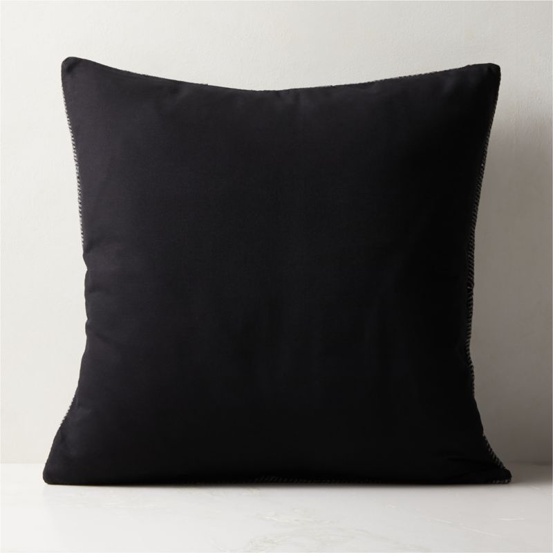 23" Convey Black Pillow With Feather-Down Insert - Image 4