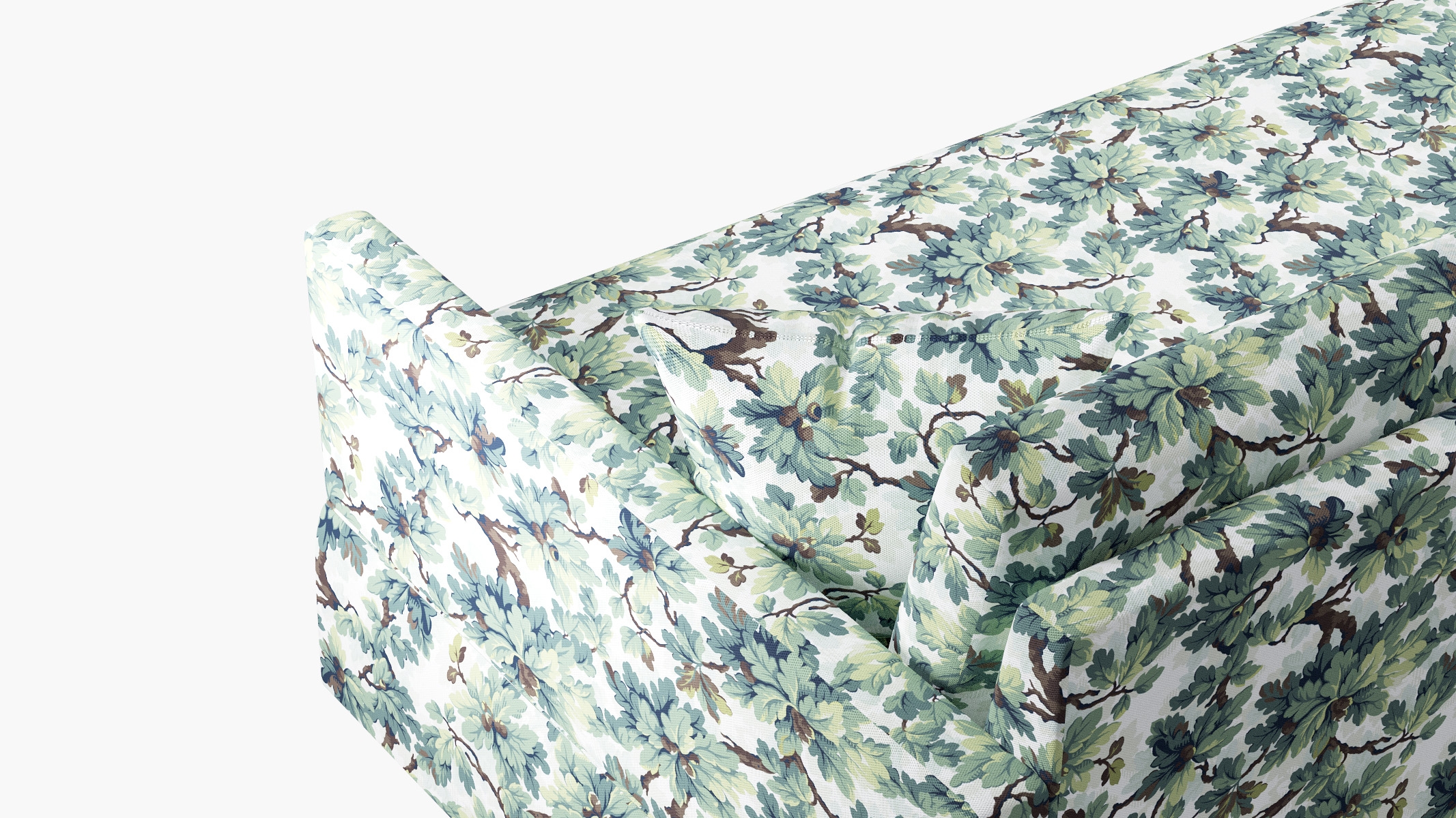 Skirted Track Arm Sofa, Sage Woodland, Extra Deep (43") - Image 4